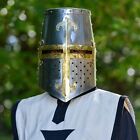 Helmet Medieval Crusader Knight Templar Armor Larp Great Gift Armour Steel Greek