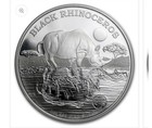 2014 1oz Silver Proof Coin  999  2 Niue Black Rhinoceros   s Rare 