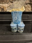 Yankee Candle Drift Away Lot Of 4 Votive Candles And Floral Holder Gift Set Blue