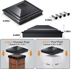 12 Pack Siedinlar Black Post Caps  Fits 4x4   3 5x3 5 Posts For Patio