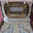Vintage Royal Worcester Benjarong Porcelain Cat Salt   Pepper Shakers Set Box