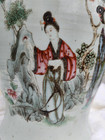 A Lovely Large 19th Century Chinese Famille Rose Jar And Cover Maidens In Garden