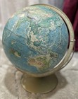 Vintage Rand Mcnally World Portrait Globe Vintage 1970 s Raised Topography 12 d