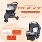 Baby Trend Ez Ride Travel System Stroller   Ez-lift Infant Car Seat Dash Grey