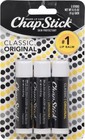 Chapstick Classic Original Lip Balm Tubes  Lip Care - 0 15 Oz  pack Of 3 