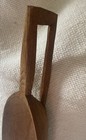 Vtg Handmade Hand Carved Large Primitive Wood Grain Rice Scoop Farmhouse Decor