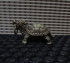 Vintage Style Solid Brass Copper Dragon Turtle Animal Statue Fengshui Pendant