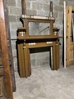   Antique 2 Piece Ornate Oak Fireplace Mantel   60 X 74   Architectural Salvage
