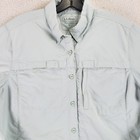 Ll Bean Tropicwear Fishing Shirt Women Large Sage Green Hiking Utility Gorpcore