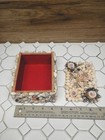 Vtg Sailors Sea Shell Encrusted Art Jewelry Trinket Box Folk Art Ocean Nautical 