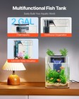 Vevor 2 Gallon Fish Tank Aquarium Smart Arch Clear Gpps 3 Color Self Cleaning