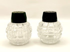 Vintage Japan Cut Glass Salt And Pepper Shaker Set Mini