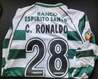 New Fan Reebok Club Sporting C  Ronaldo Rookie Long Sleeve Jersey Size Xl 