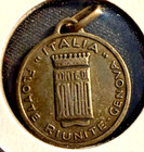 Rare Italia Flotte Riunite Conte Di Savoia Silver Ship Medal Pendant 19mm   A049