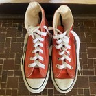 Vintage 80s 90s Usa Converse Chuck Taylor All Star High Top Orange Shoes Size 6