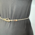 Ibel Vintage Women s Chain Belt Silver Metal Skinny Retro Made In Italy Classic 