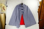 Standard Apparel Nurses Cape Grey High Collar Buttoned Vintage 1930 40s Mhsn