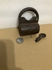Vintage Iron Lock  Barrel Lock  Screw Key  Padlock  Antique  Unique Lock 