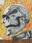 Vtg 1991 Marvel Ghost Rider Hell Fire Skull T Shirt Fair Flaws Fits Like Med Aop