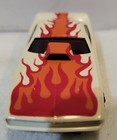 Aurora Afx Magna-steering Cuda Funny Charger Car Ho Slot White Red Flames Nos 