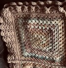 Handmade Crocheted   Granny Square Blanket