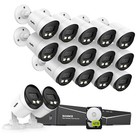 Sannce 16ch Dvr Hd 1080p Color Night Vision Cctv Security Camera System Outdoor