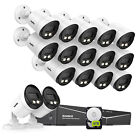 Sannce 5in1 16ch Dvr Hd 1080p Color Night Vision Security Camera System Outdoor