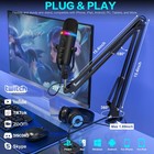 Podcast Microphone For Pc mac iphone     Usb Studio Mic With Noise Cancellation   