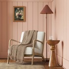 50  x60   Oversized Woven Linework Throw Blanket Dark Camel cream - Threshold