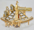 Antique Vintage Working Brass Sextant Nautical German Marine Astrolabe