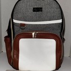 Itzy Ritzy Boss Backpack Diaper Bag Black Herringbone New W  Dust Bag   Strap