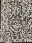 Antique Handmade Bobbin Lace Tape Natural Tablecloth