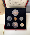1967 Canadian Centennial Silver Royal Mint 7 Coin Set Ottawa Ogp coa-toned