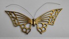 Set Of 4 Vintage Solid Brass Butterfly Wall Hanging Decorations By Enesco 1981