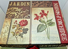 Large Decorative Floral Keepsake Storage Box Ribbon Closure 12x10x6