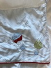 Pottery Barn Kids Blue White Hot Air Balloon Crib Size Dust Ruffle Bed Skirt