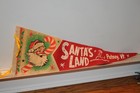 Vintage 1960 s Santa s Land Putney Vermont Felt Pennant Christmas  Memorabilia  