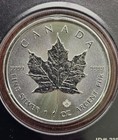 2021 Canada 1 Oz  9999 Silver  5 Maple Leaf Mint Direct Coin In Tep