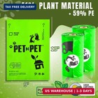 Pet N Pet Poop Bags For Dogs  1080 Count  Plant Based  Unscented  Green