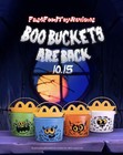 2024 Mcdonald s Halloween Pail Boo Toy Buckets Happy Meal Complete Set Of 4