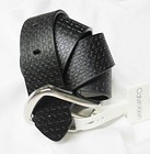 Ck Calvin Klein Signature Logo Mens Dress Leather Belt Size S 29 -35  Brand New