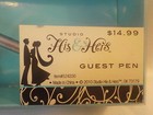 Studio His   Hers Bridal Wedding Ceremony Guest Book Stand   Pen White Satin