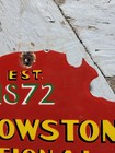 Vintage Yellowstone Porcelain Sign Old National Park Us Forest Service Arrowhead