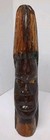 Vintage African Tribal Hand Carved Solid Wood Head Figurine 