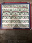 Disney Dollars 25th Anniversary Framed Set Of 18