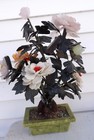 Large Ornate Antique 17 1 2  Tall Asian Hardstone Floral Arrangement    4