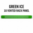 1u Green Ice Vented Rack Panel     Candy Metallic Steel 19      Custom Color Option