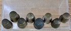8 Interesting Antique   Vintage Thimbles Mixed Metal eras With Nice Details  a 