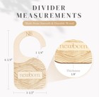 Wooden Baby Closet Dividers - 8-pack Double-sided Hangers Newborn To 24 Months