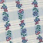 Vtg Full Apron 1940s Blue Floral Cotton Rickrack Cottagecore Feedsack Style